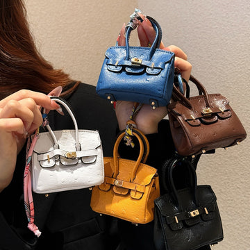 Mini Platinum Bag For Apple AirPods 3 Universal Ostrich Pattern Pendant Bluetooth Headset Protective Case Headphone Box