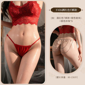 Chain and Bell Detail Thong - F326