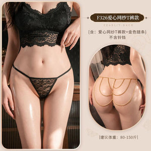 Chain and Bell Detail Thong - F326