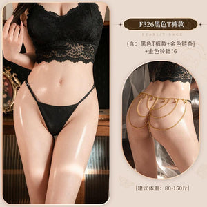 Chain and Bell Detail Thong - F326