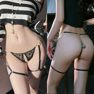 Strappy Leg-Ring Thong - F267