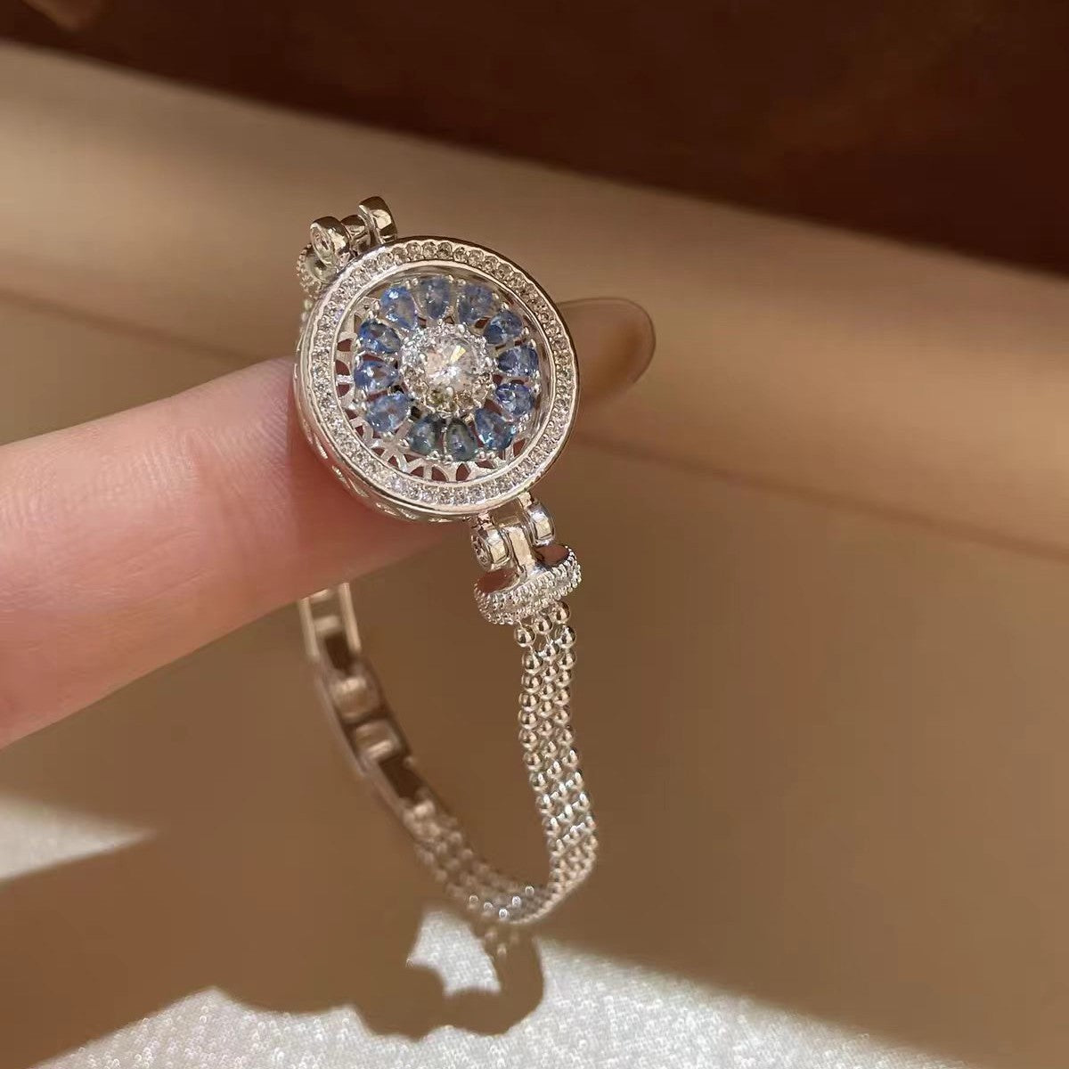 Vintage Blue Compass Bracelet or Necklace - view 2