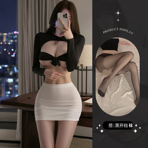 Two-Tone Office-Inspired Costume Set - 5908B
