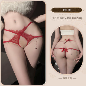 Lace Tie-Detail Bell Briefs - 310