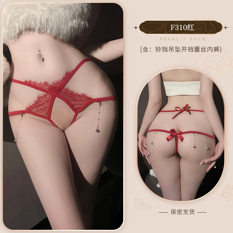 Lace Tie-Detail Bell Briefs - 310