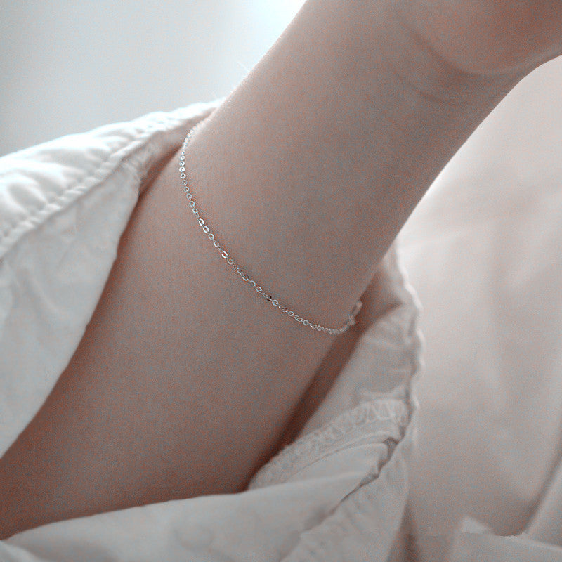 Sterling Silver Ultra Fine Chain Bracelet - view 7