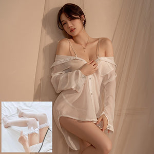 Sheer Chain-Detail Shirt and Thong Options
