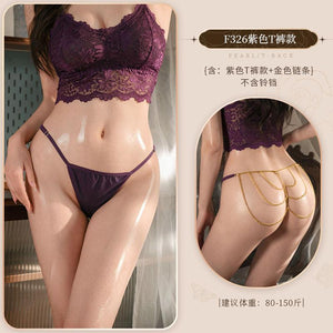 Chain and Bell Detail Thong - F326