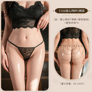 Chain and Bell Detail Thong - F326