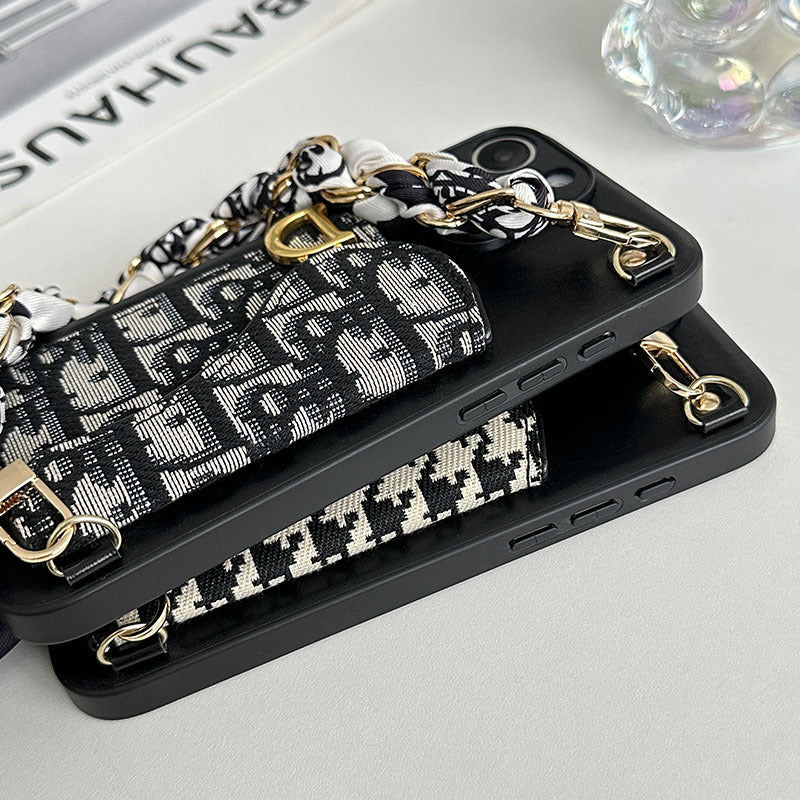 Black Handle and Crossbody Phone Case
