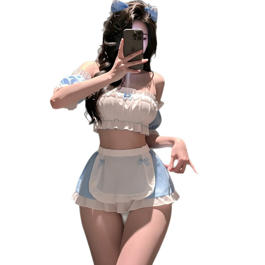 Maid Costume Set with Stocking Options - 8052