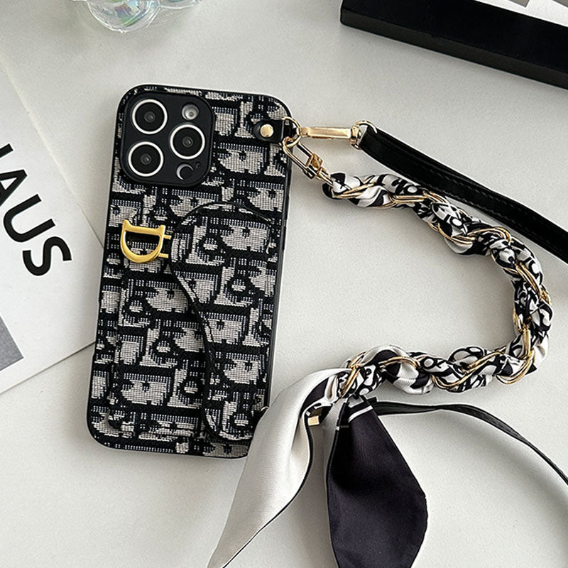 Black Handle and Crossbody Phone Case
