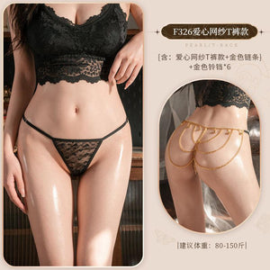 Chain and Bell Detail Thong - F326