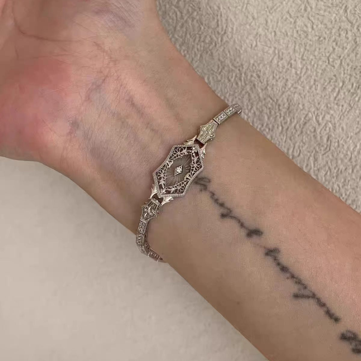 Vintage Filigree Bracelet or Lace-Window Necklace - view 2