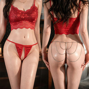 Chain and Bell Detail Thong - F326