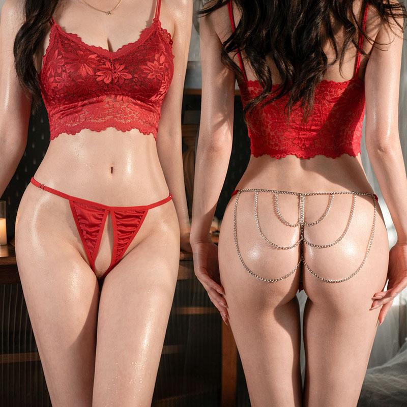 Chain and Bell Detail Thong - F326