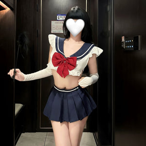 Adult Sailor-Style Top and Skirt Set - 5845