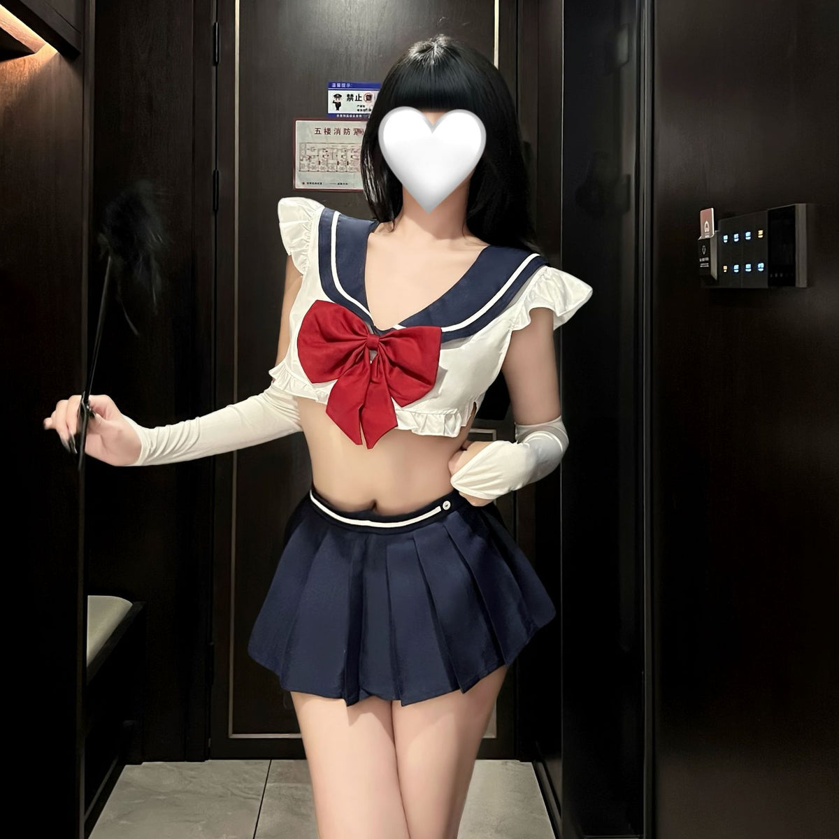 Adult Sailor-Style Top and Skirt Set - 5845