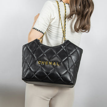 Premium Sense Spring And Summer Large-Capacity Tote Bag Women'S 2026 New Shoulder Bag Leather Rhombus Chain Bag