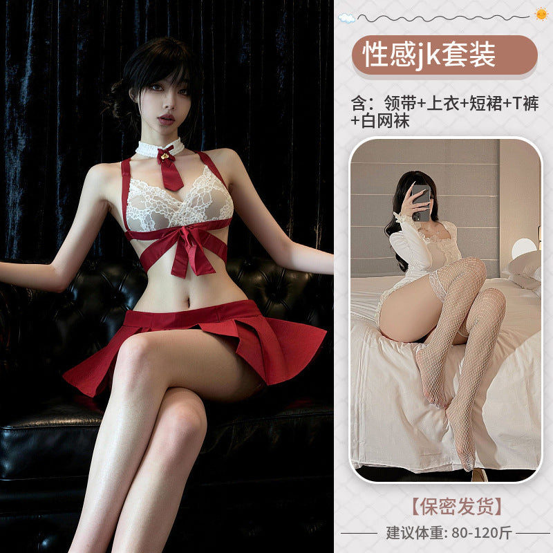 Pleated Mini Skirt Adult Costume Set
