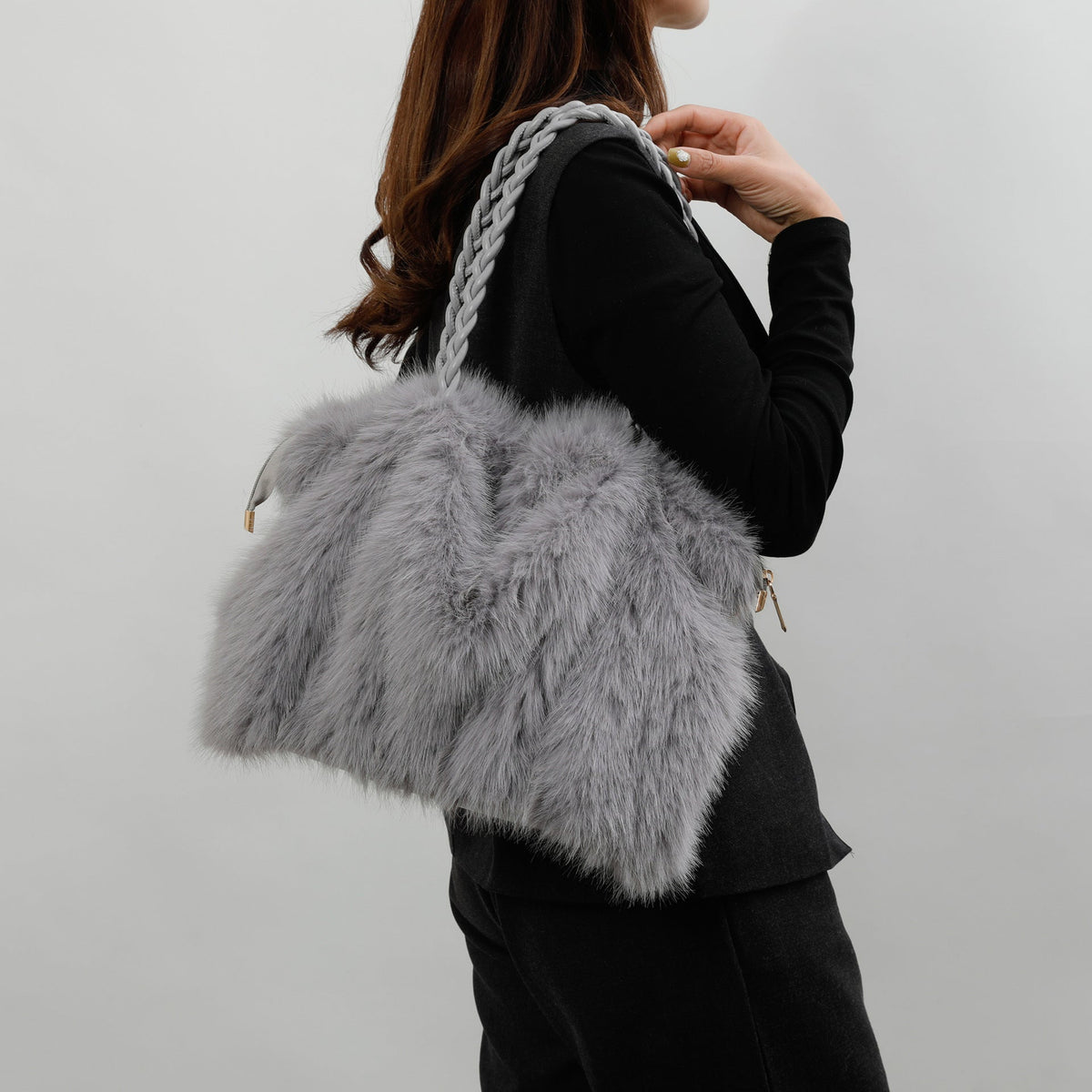 Premium Plush Fashionable Lazy Bag Large Capacity Shoulder Tote