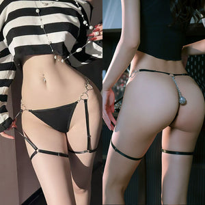 Strappy Leg-Ring Thong - F267