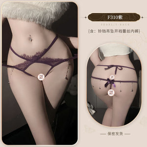 Lace Tie-Detail Bell Briefs - 310