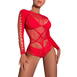 Bikini-Style Cutout Fishnet Lingerie