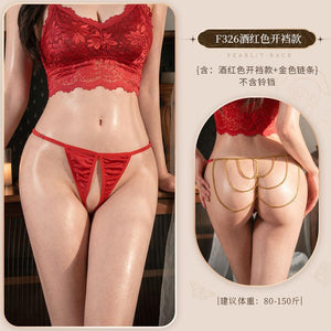 Chain and Bell Detail Thong - F326