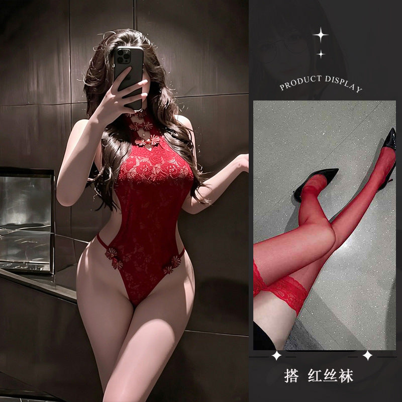 Qipao-Inspired Bodysuit - 8015