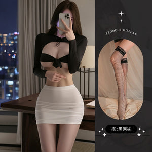 Two-Tone Office-Inspired Costume Set - 5908B