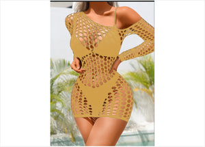 Sheer Mesh Bodysuit with Colour and Gradient Options