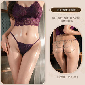 Chain and Bell Detail Thong - F326