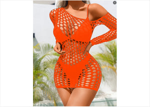 Sheer Mesh Bodysuit with Colour and Gradient Options