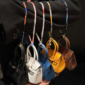 Mini Platinum Bag For Apple AirPods 3 Universal Ostrich Pattern Pendant Bluetooth Headset Protective Case Headphone Box