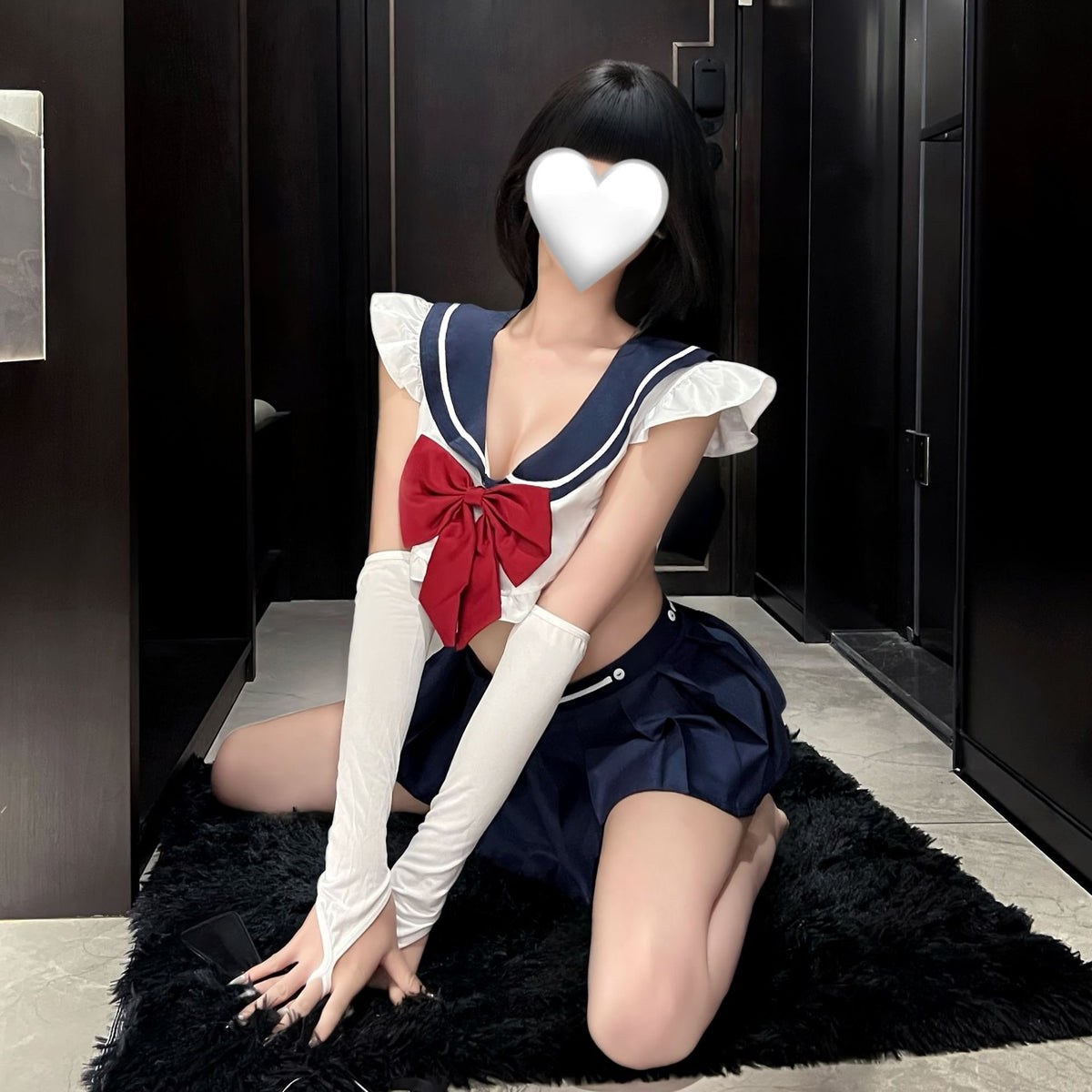 Adult Sailor-Style Top and Skirt Set - 5845