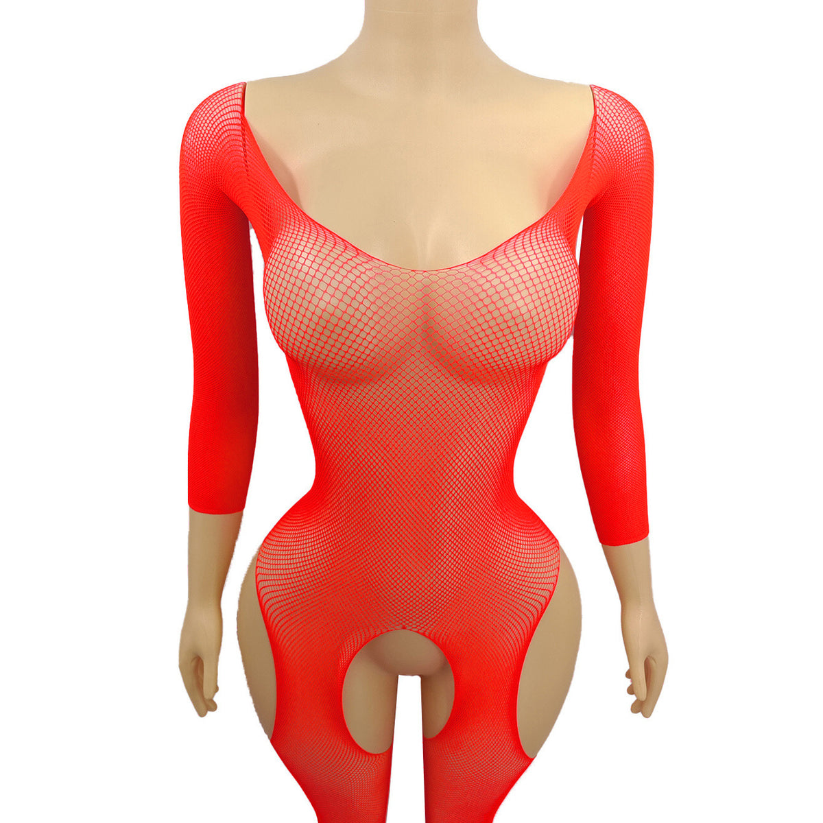Fine-Mesh Strappy Bodysuit