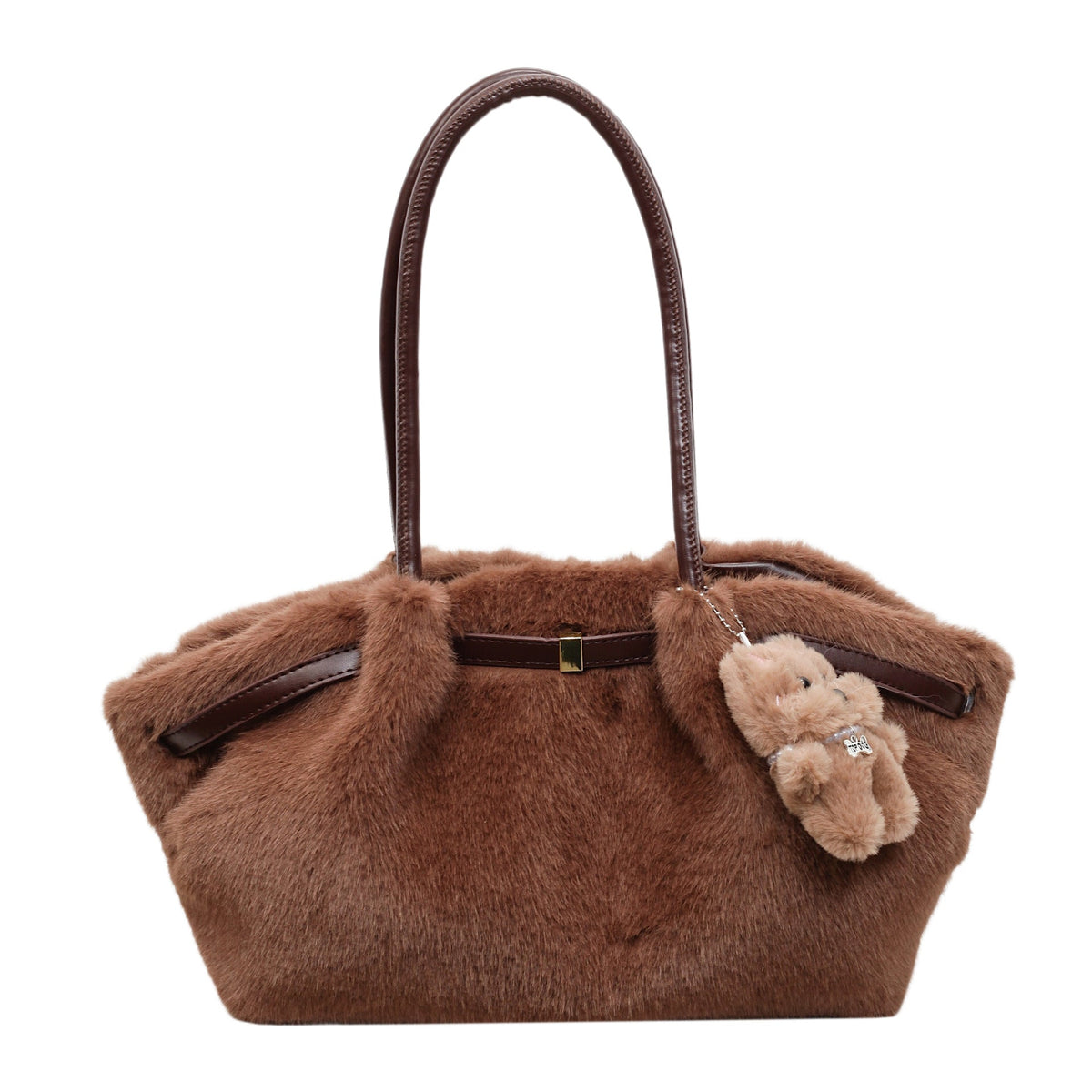 Demellier Plush Shoulder Bag Retro Fashion Large Capacity Tote