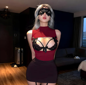 Office-Inspired Top and Skirt Lingerie Set