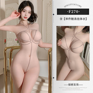 Adjustable Silver-Tone Chain Lingerie - 270