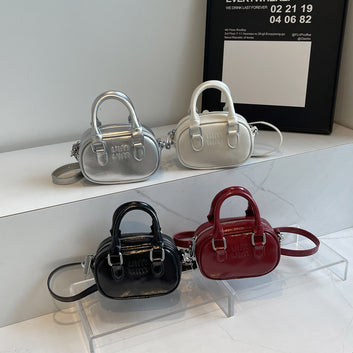 New Oily Skin Mini Handbag Bag Niche Lipstick Bag Crossbody Min Bowling Bag Women'S Bag