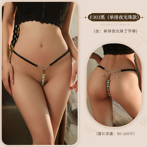 Luminous Bead-Detail Thong - 303