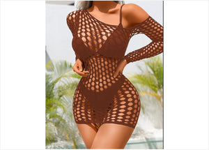 Sheer Mesh Bodysuit with Colour and Gradient Options