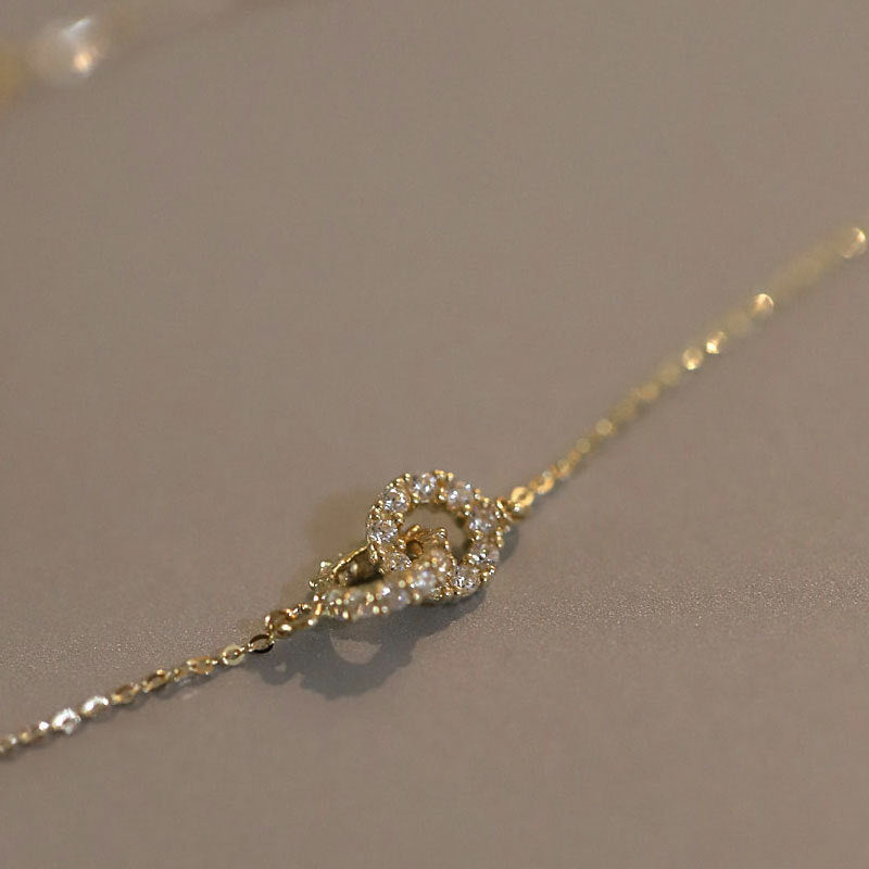 Sterling Silver Interlocking Circle Necklace - view 3