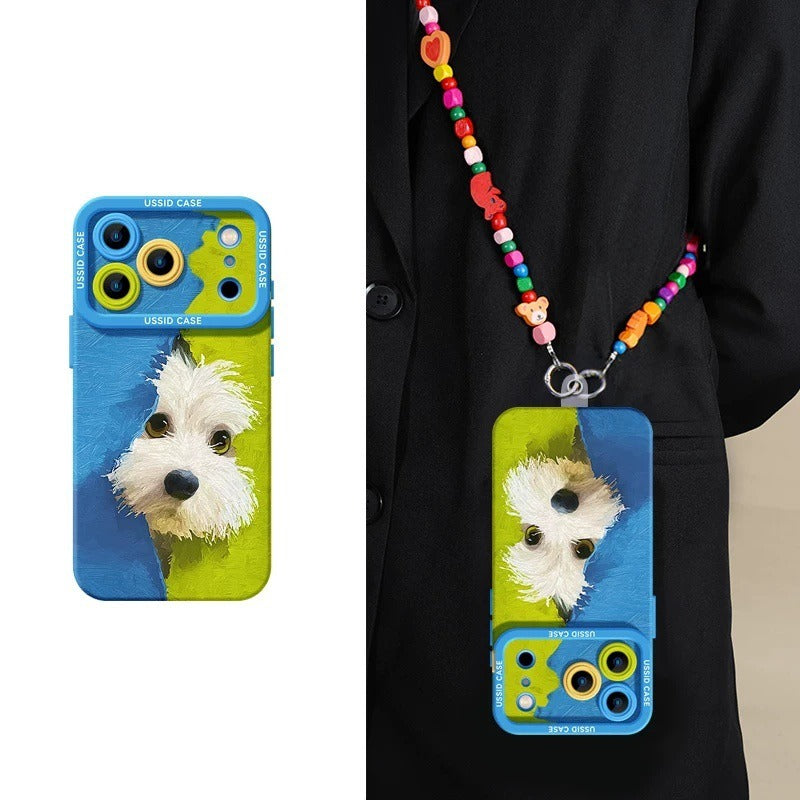 Playful Puppy Silicone iPhone Case