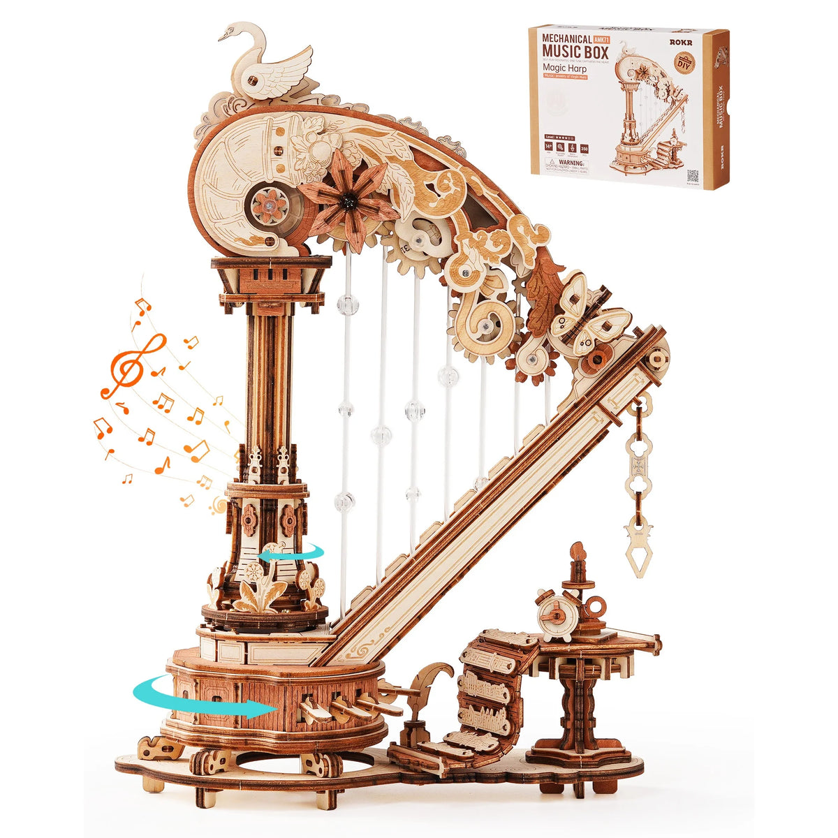 Magic Harp Mechanical Music Box 350-Piece Wooden Puzzle - view 7