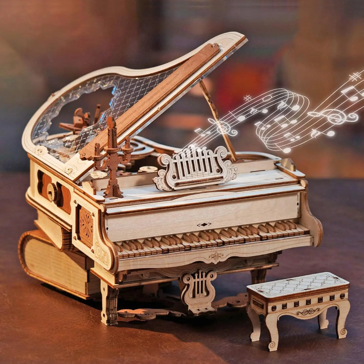 Magic Piano Mechanical Music Box Wooden Puzzle AMK81 - view 4