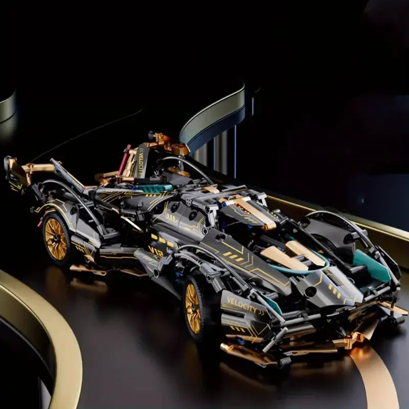 Black and Gold Racing Car Building Set CP1082 - view 3