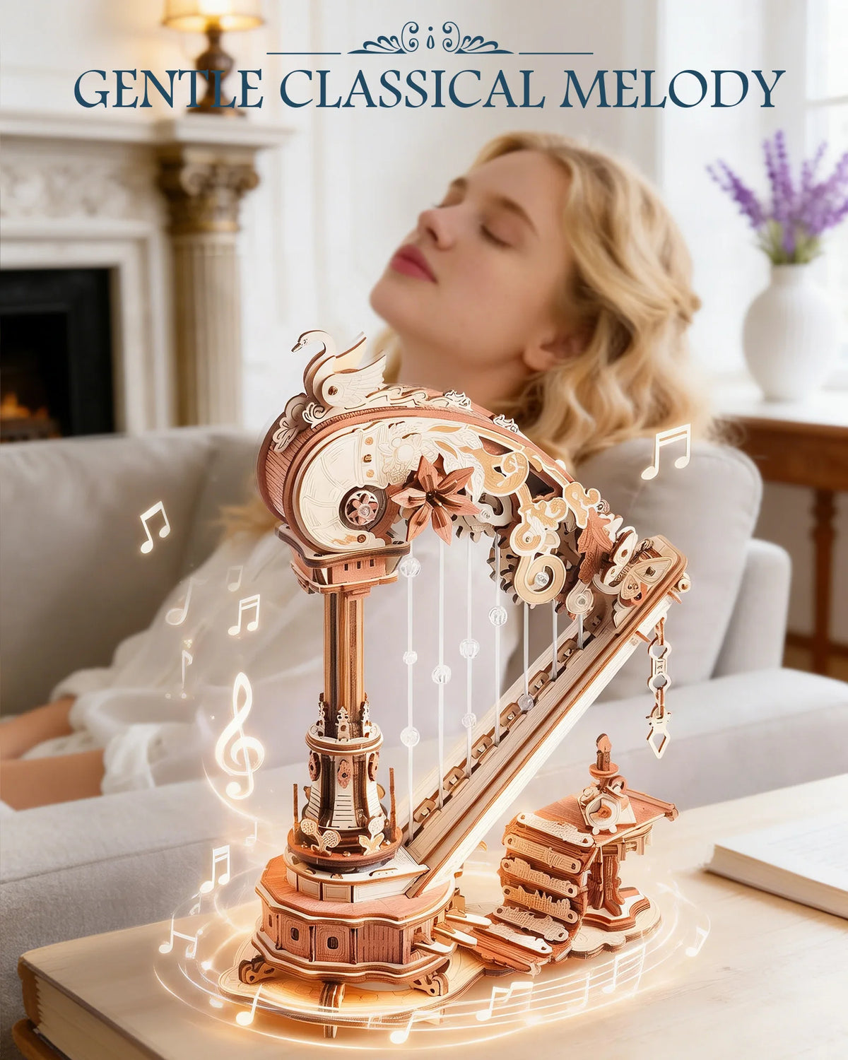 Magic Harp Mechanical Music Box 350-Piece Wooden Puzzle - view 2