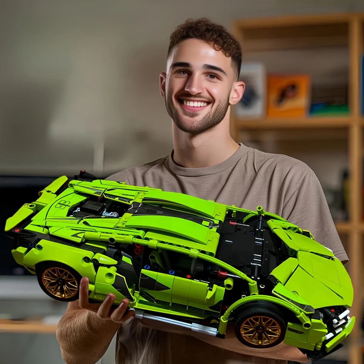 Green Racing Car Building Set 1623 Pieces CP1084 - main view
